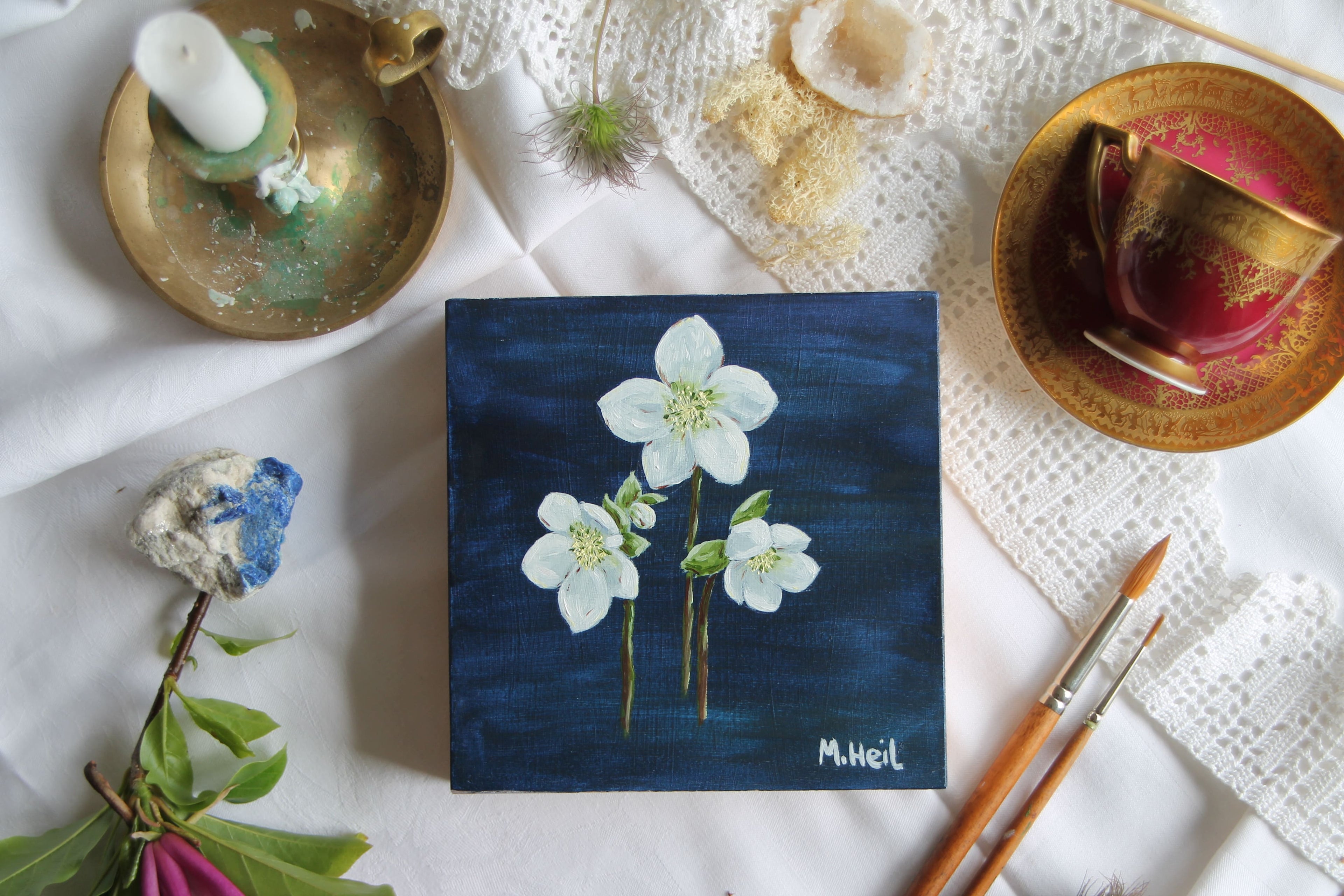 Black Hellebore - Original Oil Painting